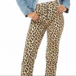 Forever 21 Cheetah Jeans